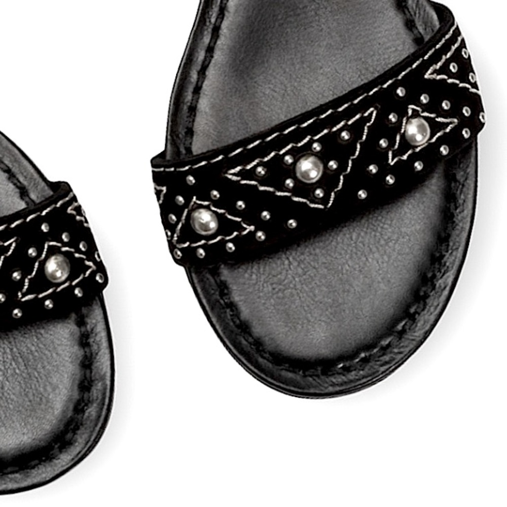 FRYE Rare Carson Zip Leather Stud Strap Sandal - Picture 2 of 11